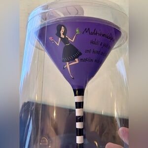 NIB Mud Pie “Multitasking Mommy” Martini glass.